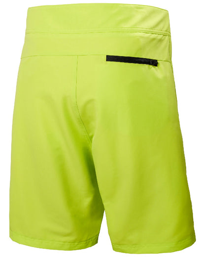 Azid Lime coloured Helly Hansen Mens HP 9 inch Board Shorts 2.0 on white background 