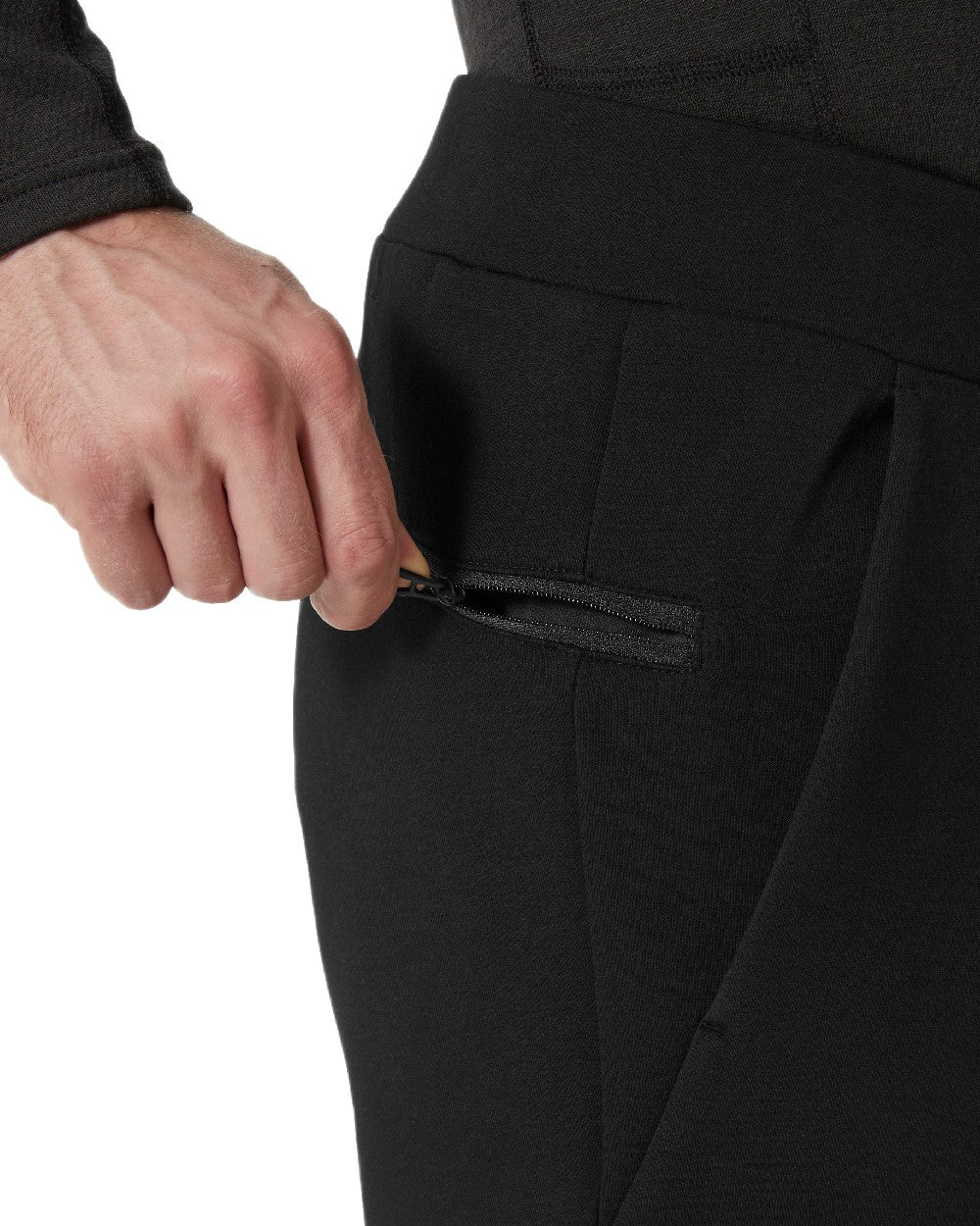 Black Coloured Helly Hansen Mens HP Ocean Sweatpants 2.0 on White Background