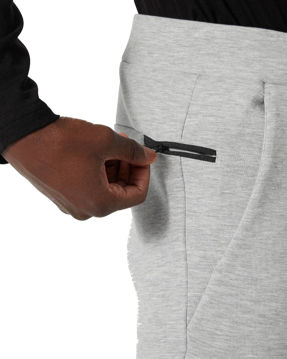 Grey Melange coloured Helly Hansen Mens HP Ocean Sweatpants 2.0 on white background