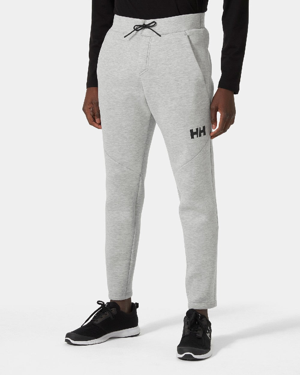 Grey Melange coloured Helly Hansen Mens HP Ocean Sweatpants 2.0 on grey background 