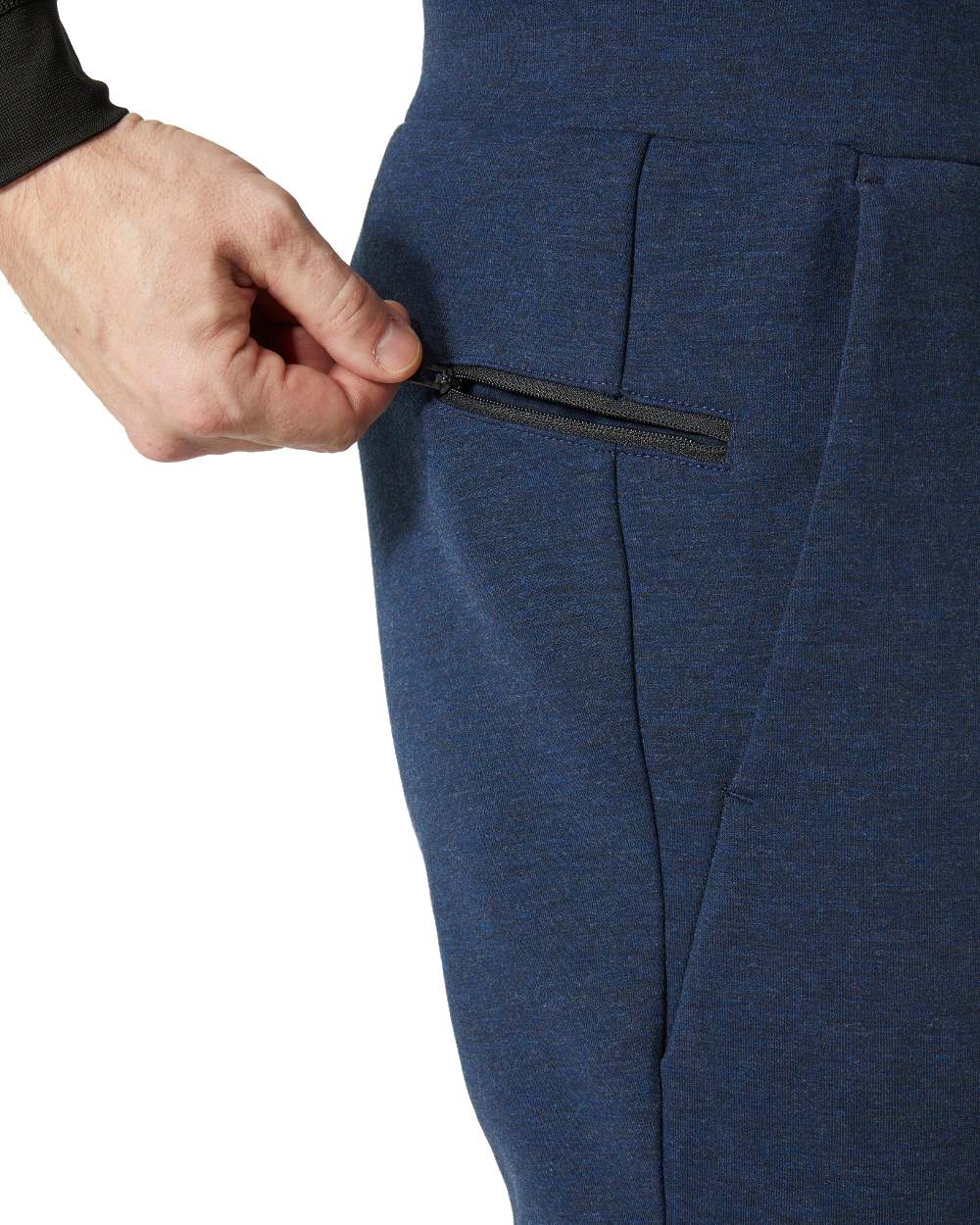 Navy coloured Helly Hansen Mens HP Ocean Sweatpants 2.0 on white background