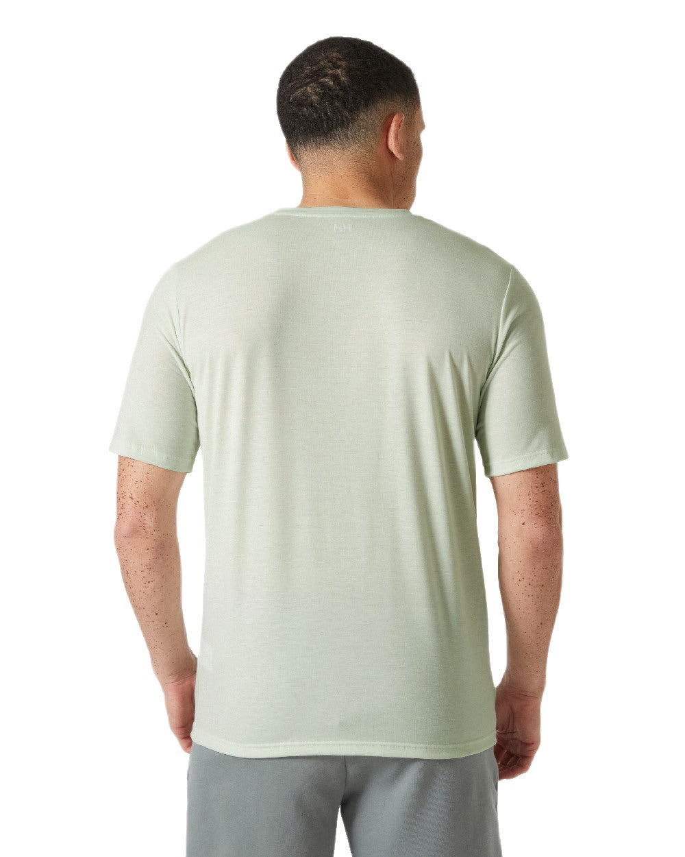 Seafoam Coloured Helly Hansen Mens HP Race Sailing Graphic T-Shirt on White Background