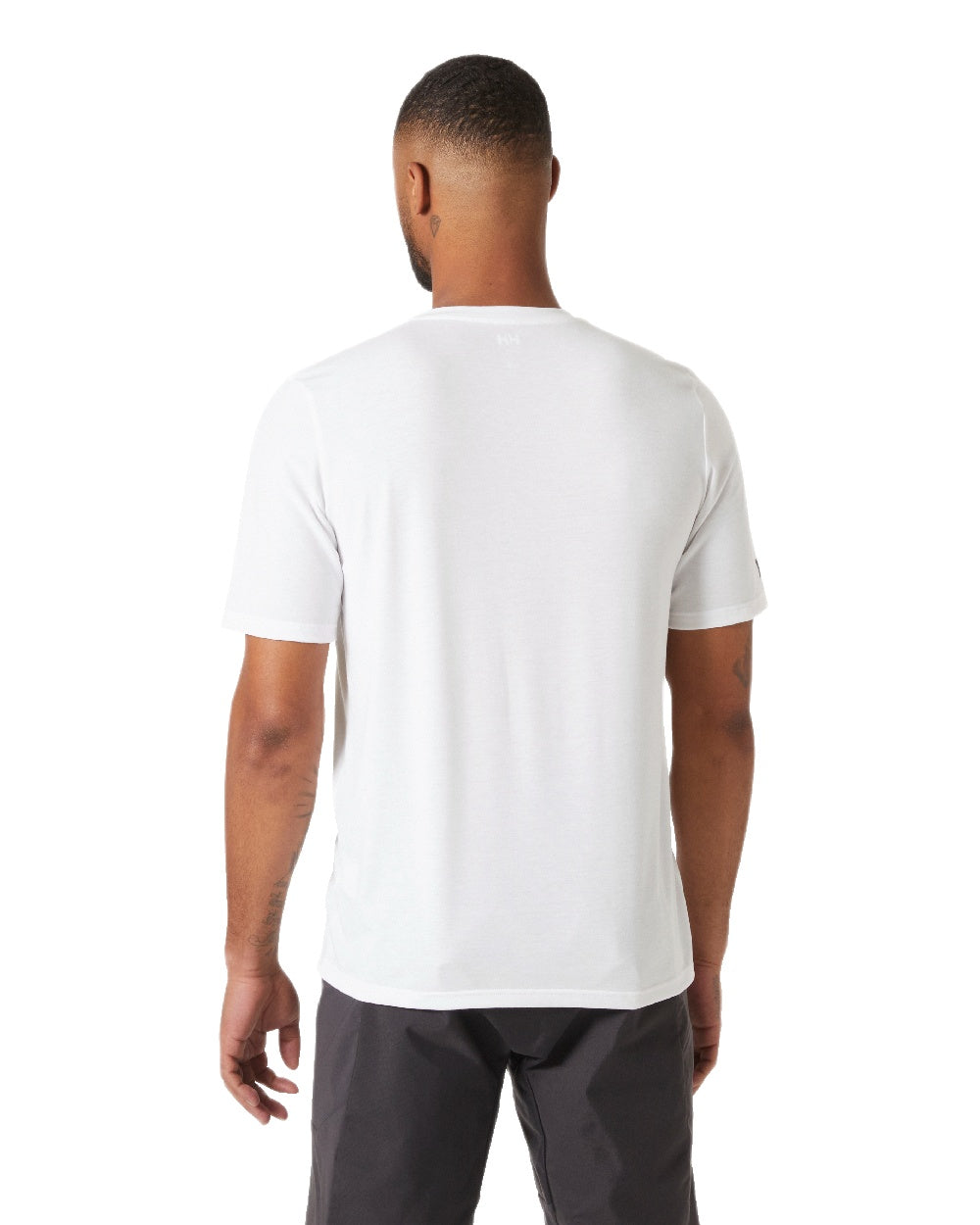 White Coloured Helly Hansen Mens HP Race Sailing Graphic T-Shirt on White Background