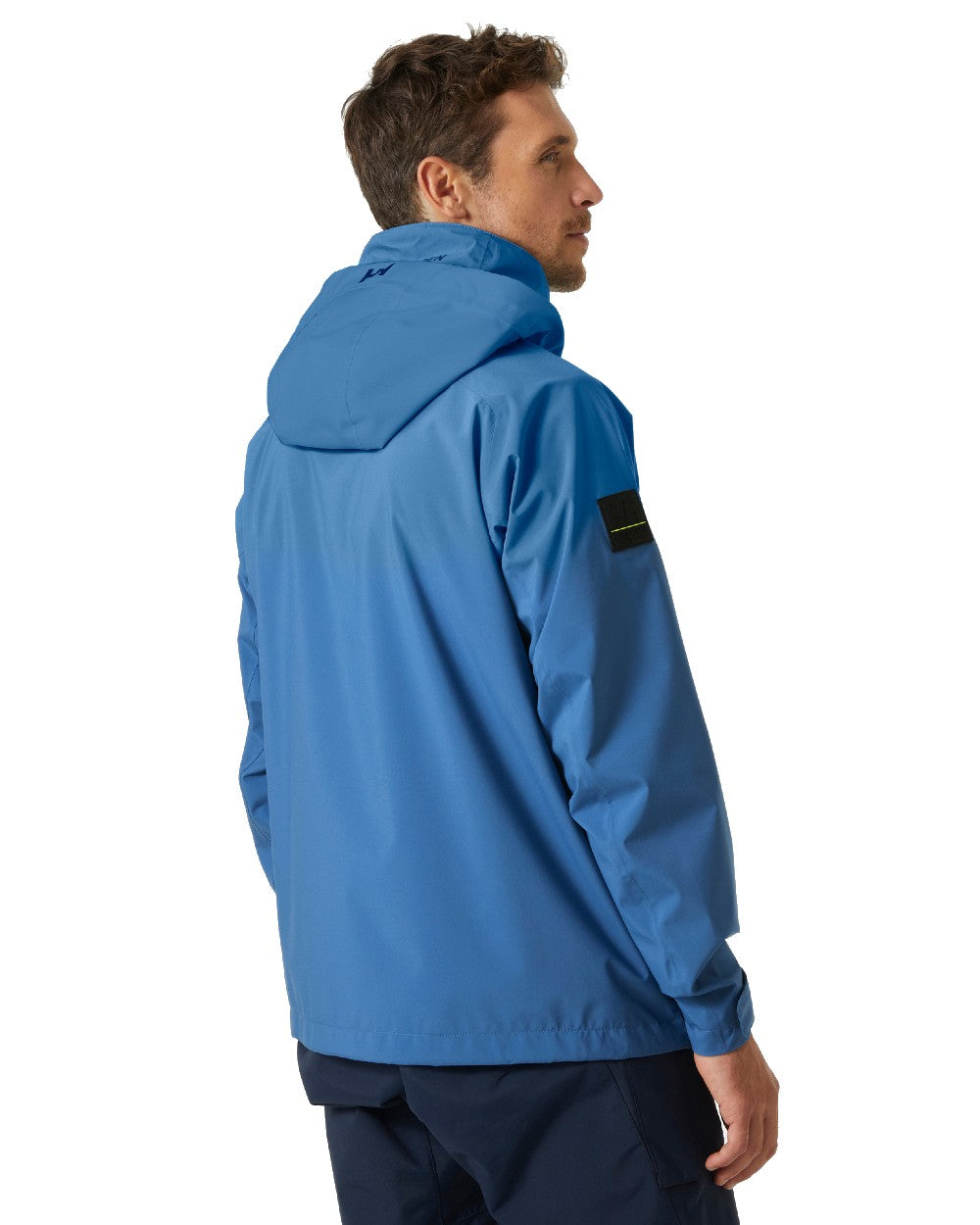 Cobalt 2.0 coloured Helly Hansen Mens HP Racing Hooded Sailing Jacket on white background 