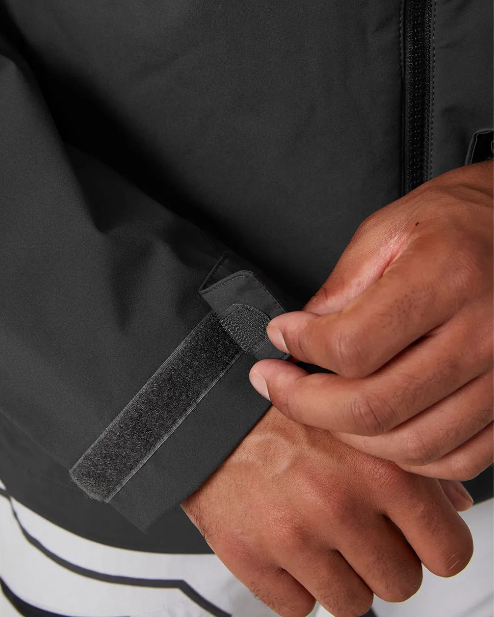 Ebony coloured Helly Hansen Mens HP Racing Sailing Jacket on white background