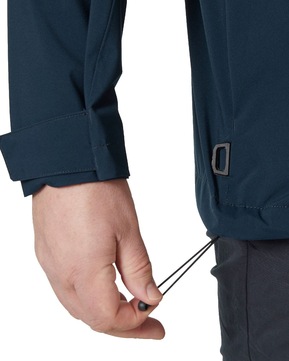 Navy coloured Helly Hansen Mens HP Racing Sailing Jacket on white background