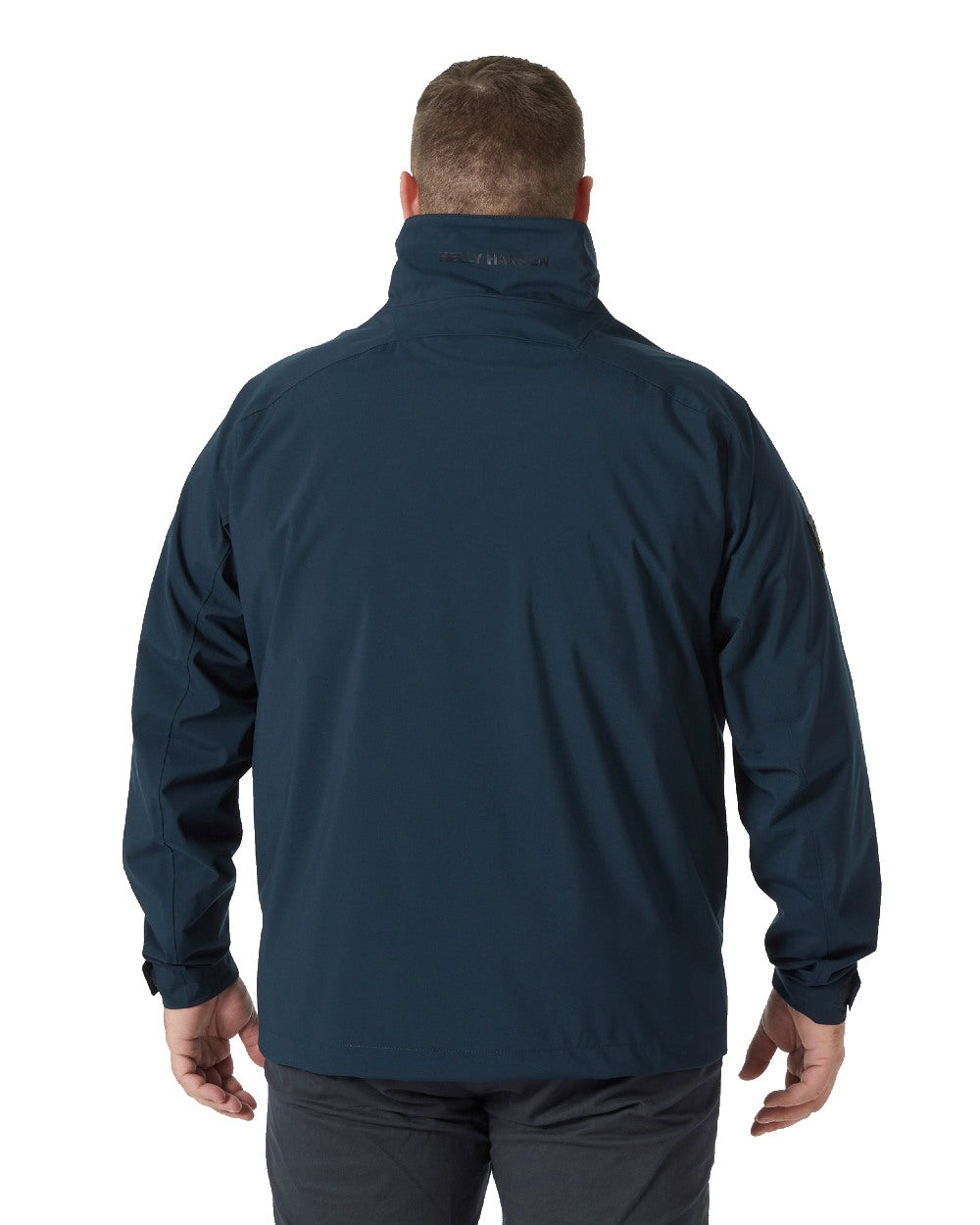 Navy coloured Helly Hansen Mens HP Racing Sailing Jacket on white background