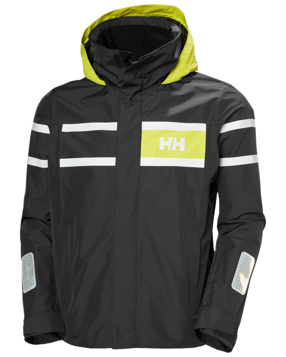 Ebony Coloured Helly Hansen Mens Salt Inshore Jacket on White Background