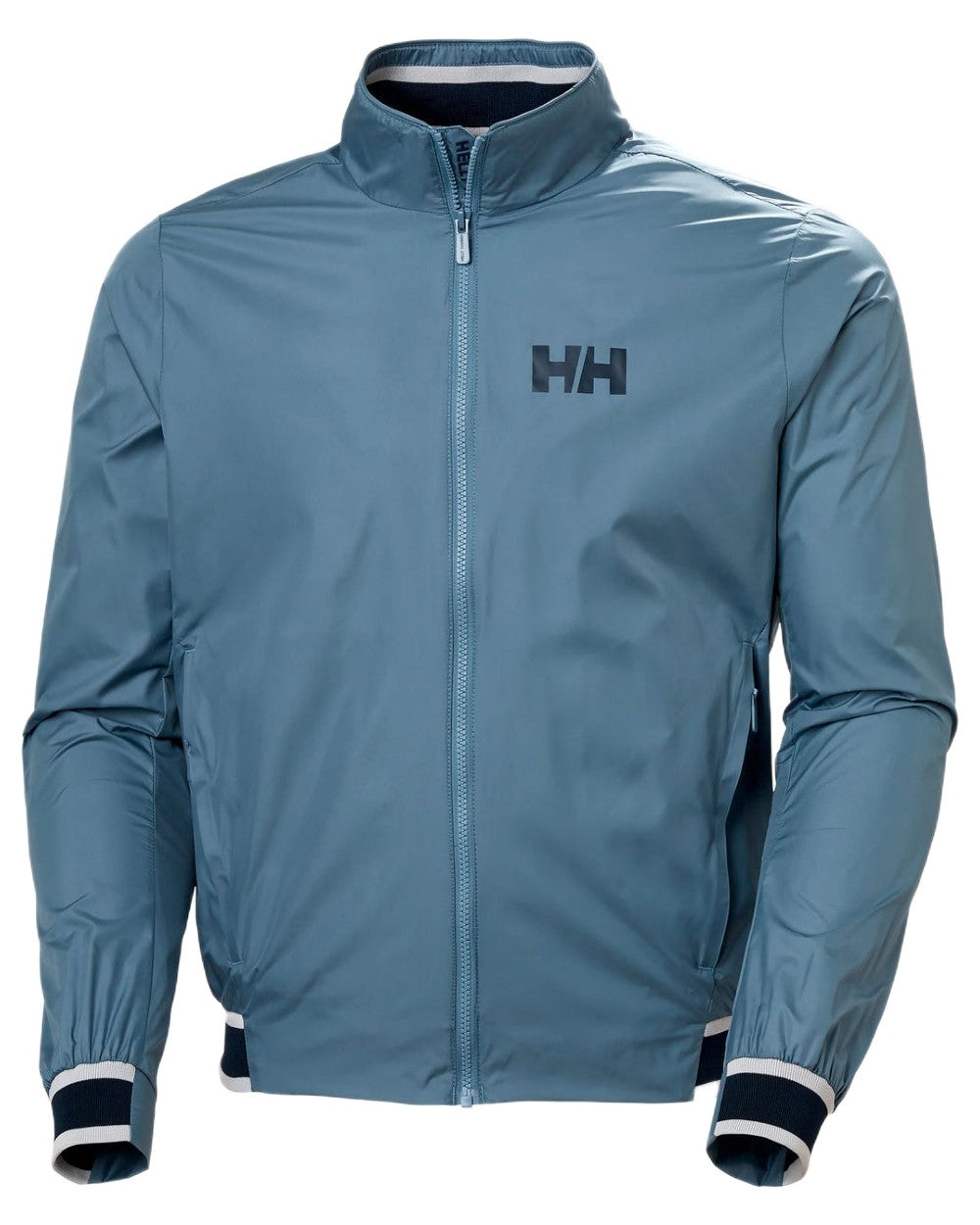 Washed Navy Coloured Helly Hansen Mens Salt Windbreaker Sailing Jacket on White Background