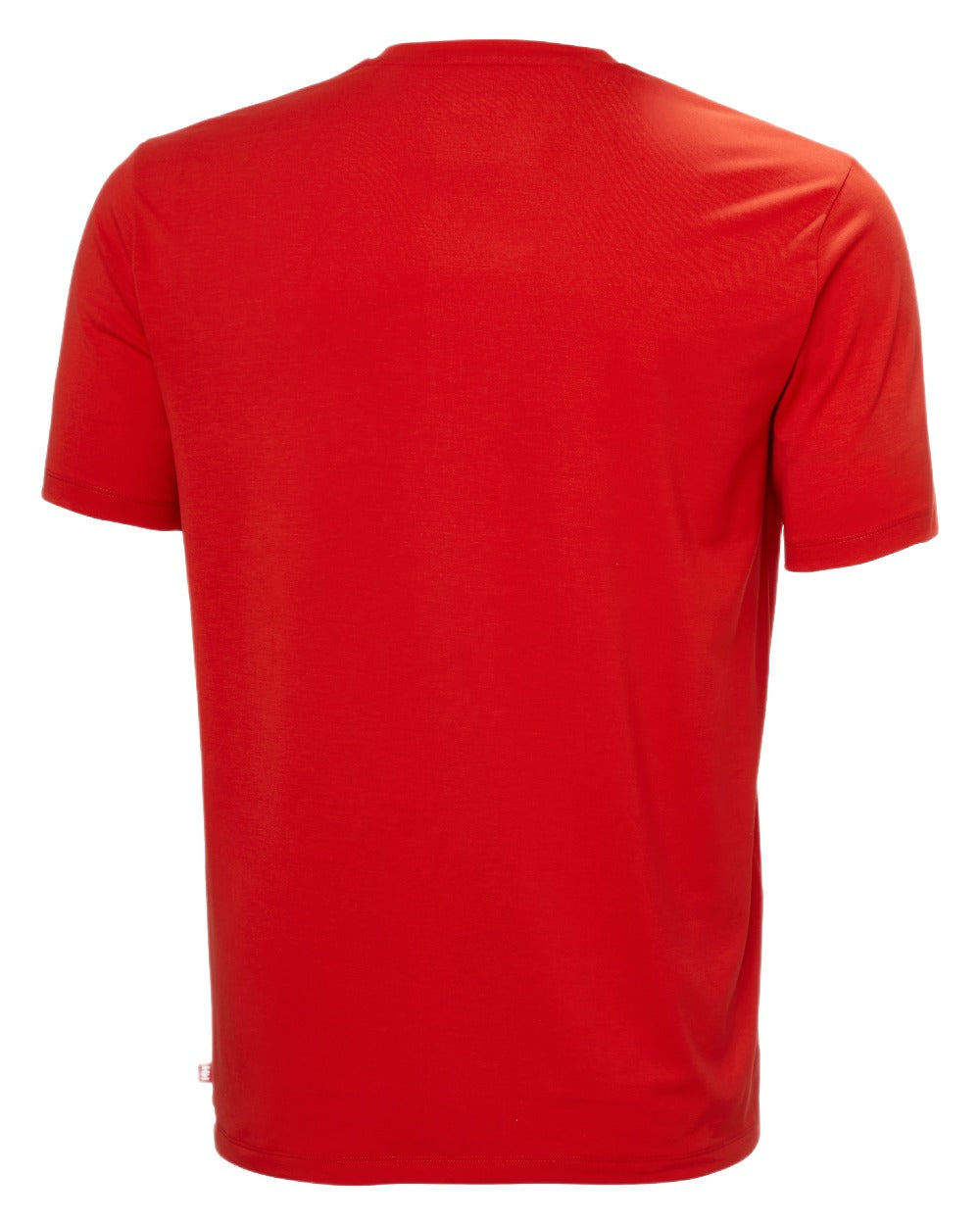 Alert Red Coloured Helly Hansen Mens Skog Recycled Graphic T-Shirt on White Background