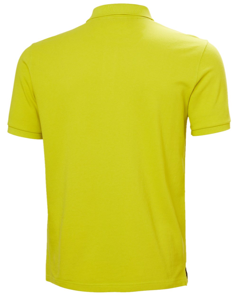Cyber Lime Coloured Helly Hansen Mens Transat Polo Shirt on White Background