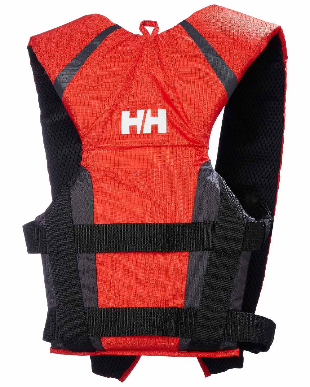 Alert Red coloured Helly Hansen Rider Compact 50N Life Jacket on white background