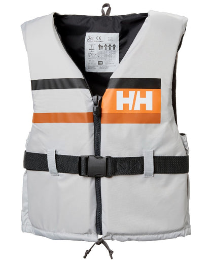 Grey Fog coloured Helly Hansen Sport Comfort Life Vest on white background 
