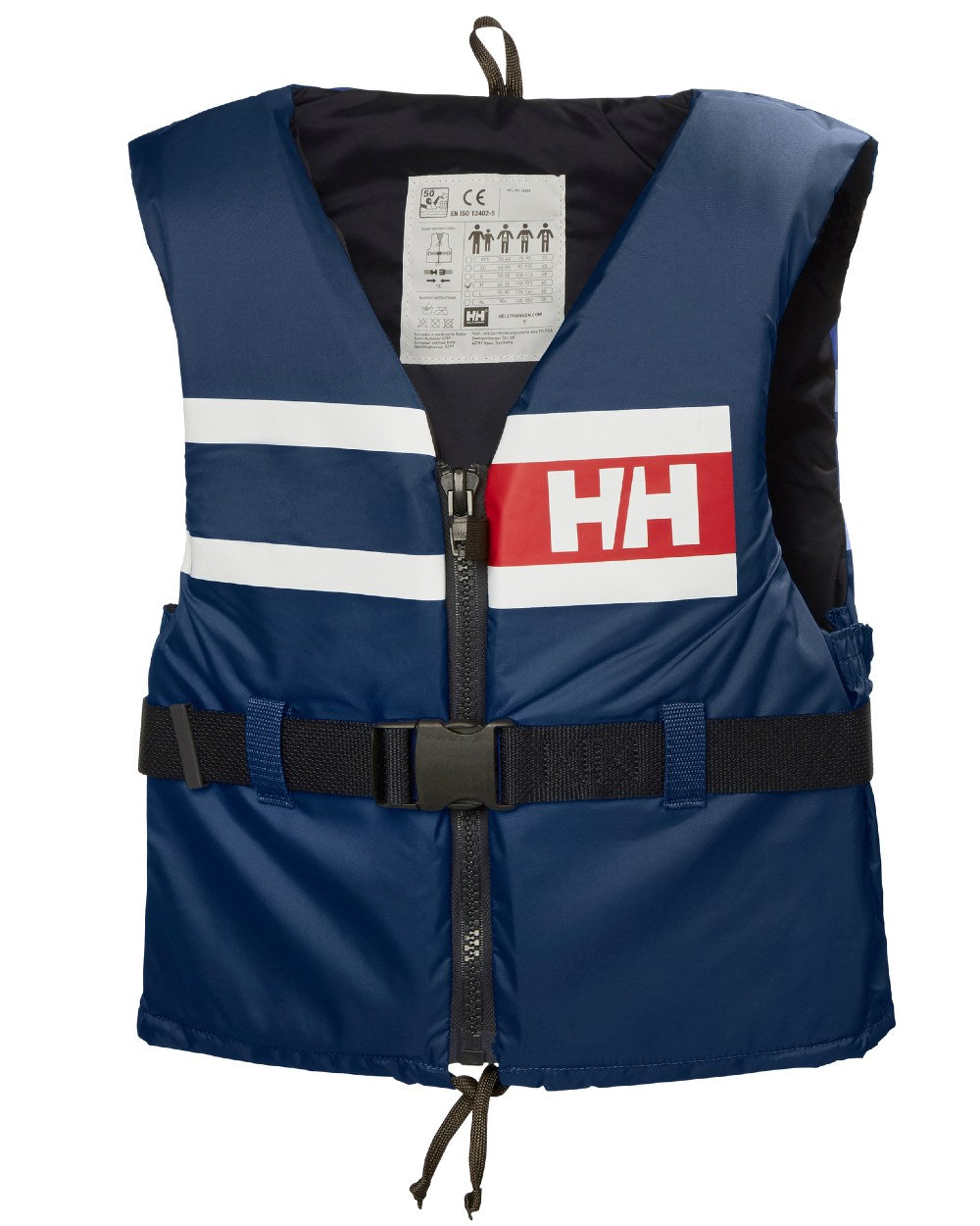 Navy coloured Helly Hansen Sport Comfort Life Vest on white background