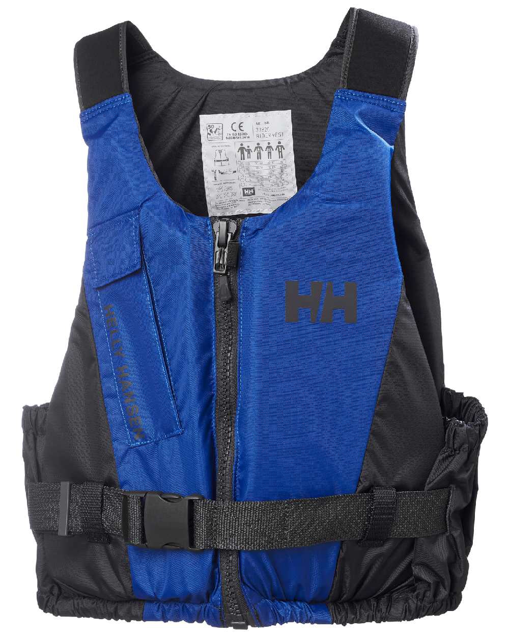 Depp Fjord coloured Helly Hansen Unisex Rider Life Vest on white background