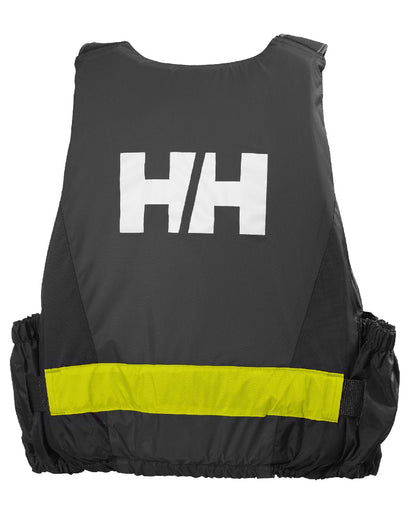 Ebony coloured Helly Hansen Unisex Rider Life Vest on white background 
