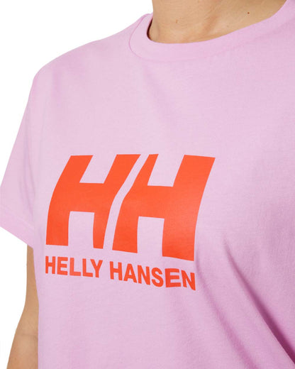 Cherry Blossom coloured Helly Hansen Womens T-Shirt on white background 