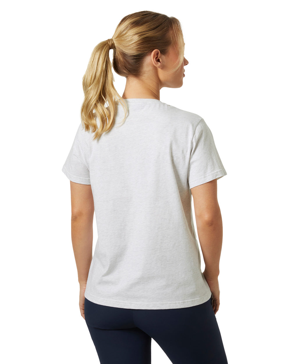 Nimbus Cloud Melange coloured Helly Hansen Womens T-Shirt on white background 