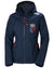 Navy coloured Helly Hansen Womens American Magic Crew Hooded Jacket 2.0 on white background #colour_navy