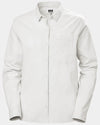 White coloured Helly Hansen Womens Club Shirt on grey background #colour_white