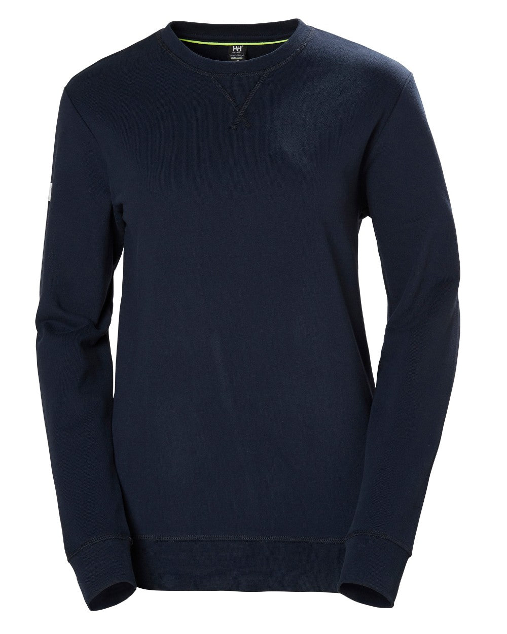 Navy coloured Helly Hansen Womens Crew Sweatshirt on white background
