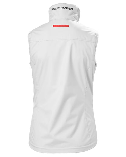 White coloured Helly Hansen Womens Crew Vest on white background 