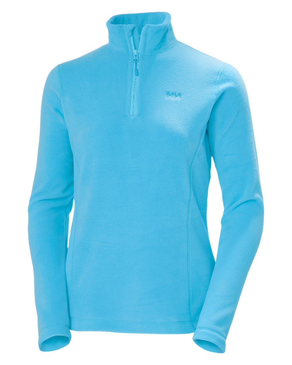 Aqua Coloured Helly Hansen Womens Daybreaker Half Zip Fleece on White Background
