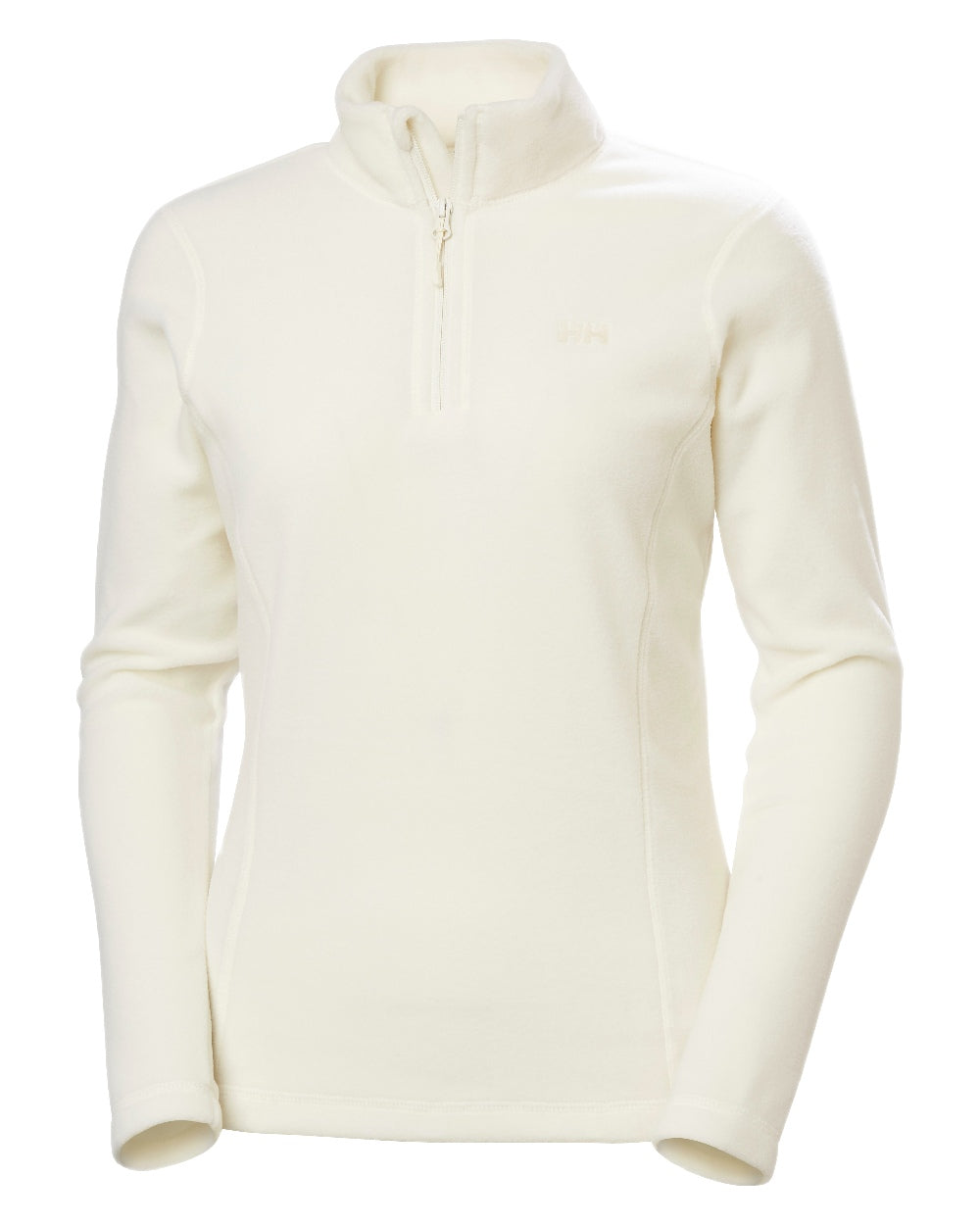 Snow Coloured Helly Hansen Womens Daybreaker Half Zip Fleece on White Background