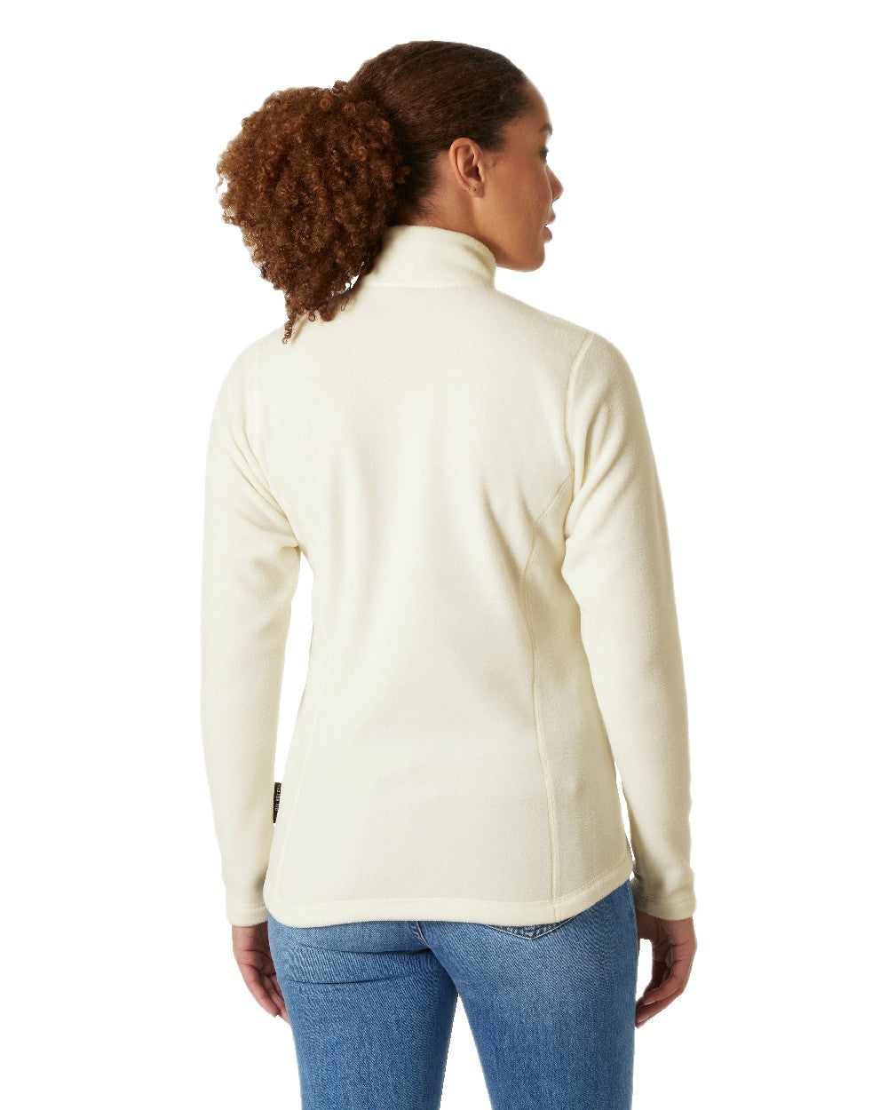 Snow Coloured Helly Hansen Womens Daybreaker Half Zip Fleece on White Background
