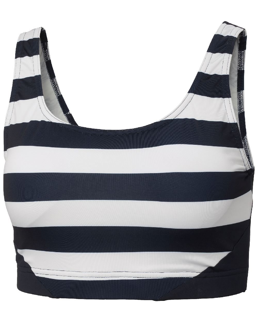 Navy Stripe coloured Helly Hansen Womens HP Bikini Top on white background