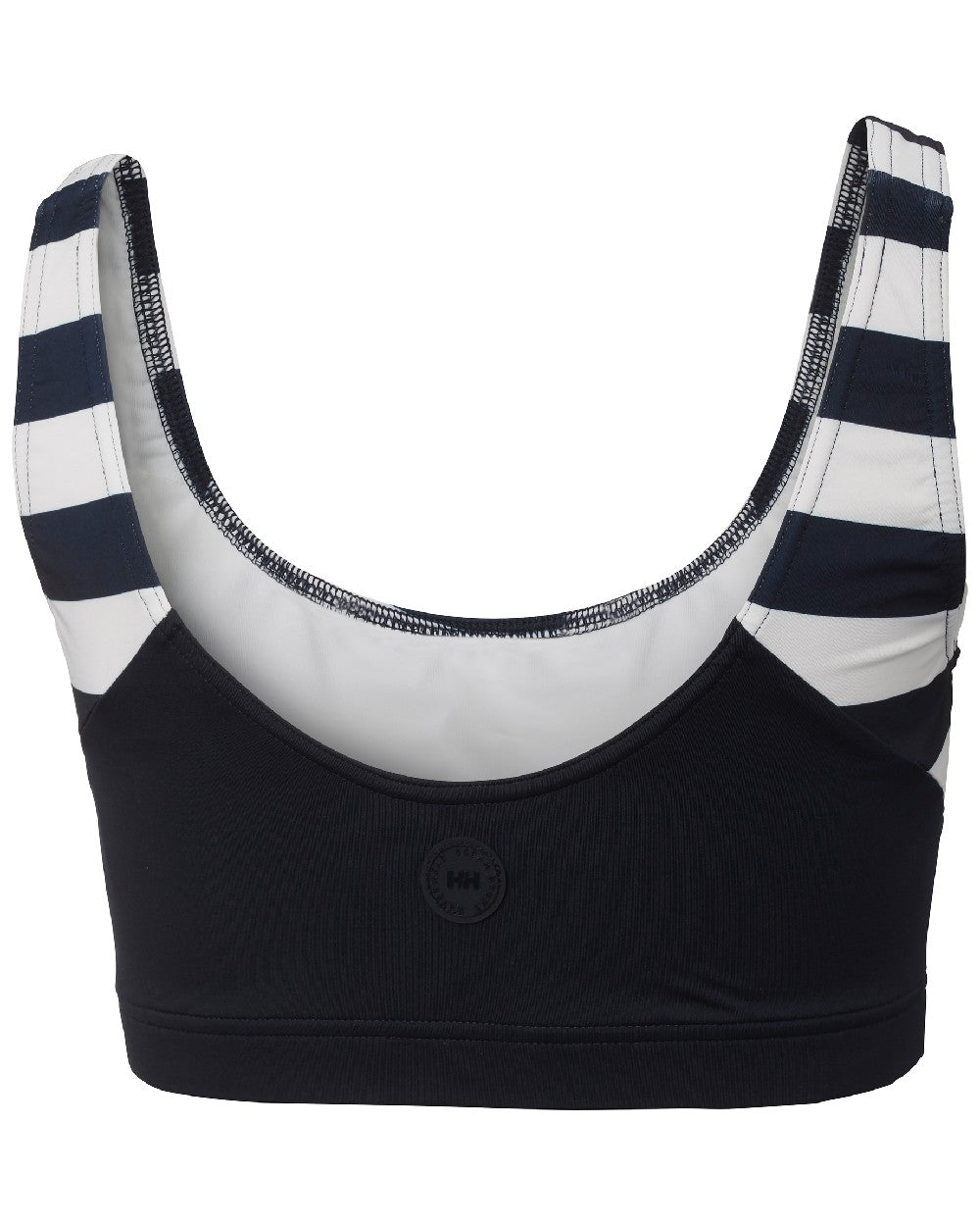 Navy Stripe coloured Helly Hansen Womens HP Bikini Top on white background