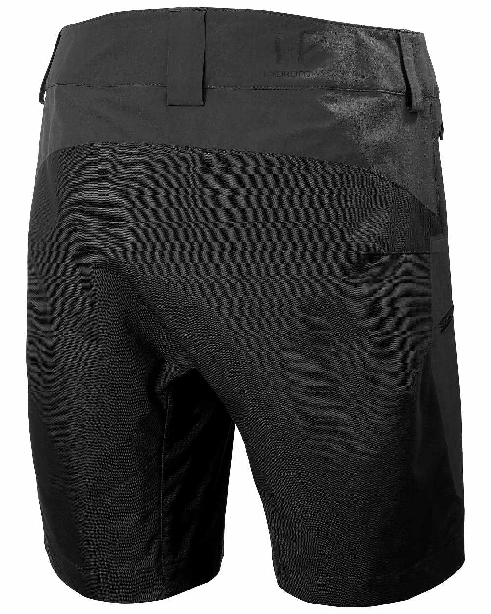 Ebony coloured Helly Hansen Womens HP Racing Deck Shorts on white background