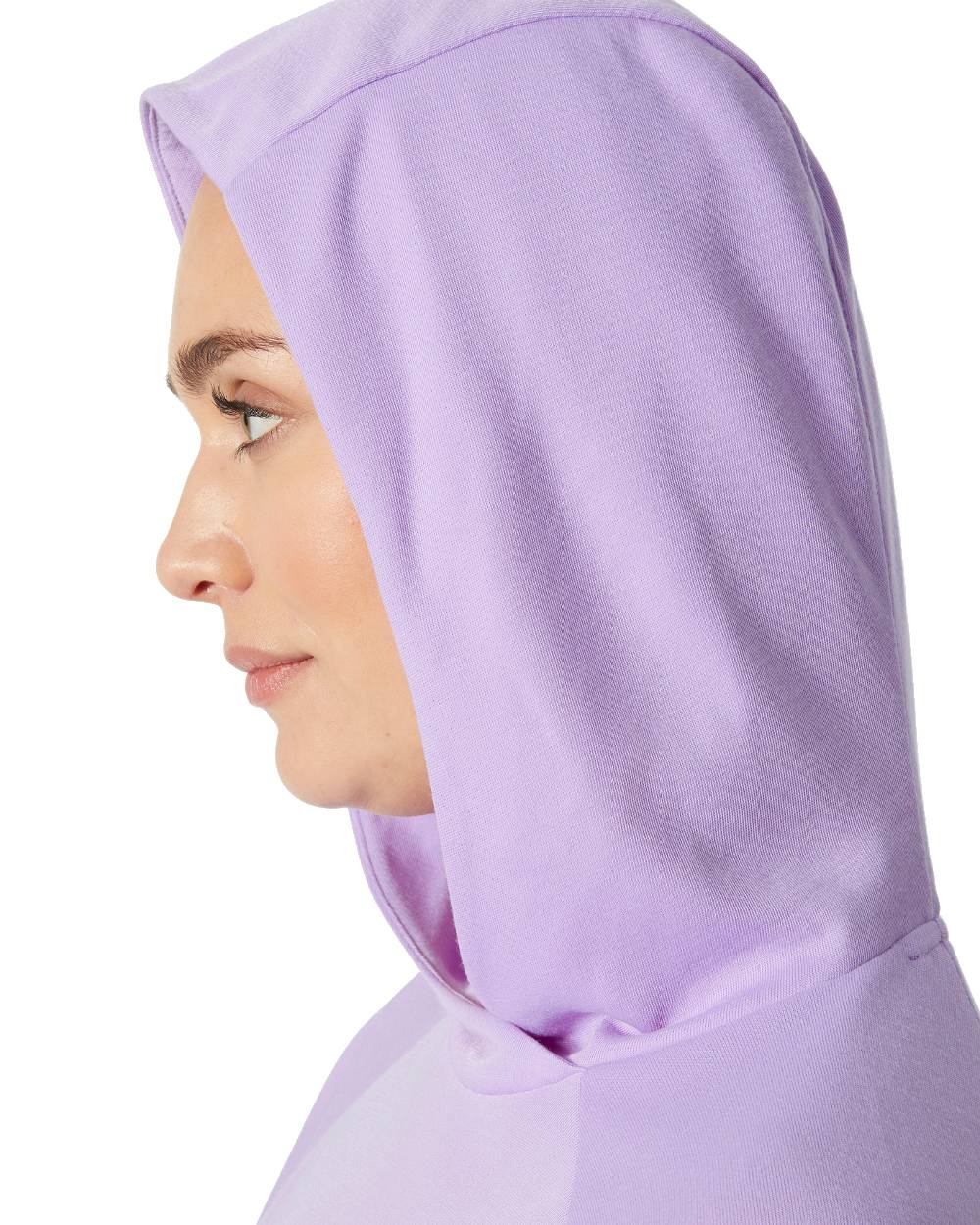 Heather coloured Helly Hansen Womens Inshore Quick Dry Hoodie on white background 