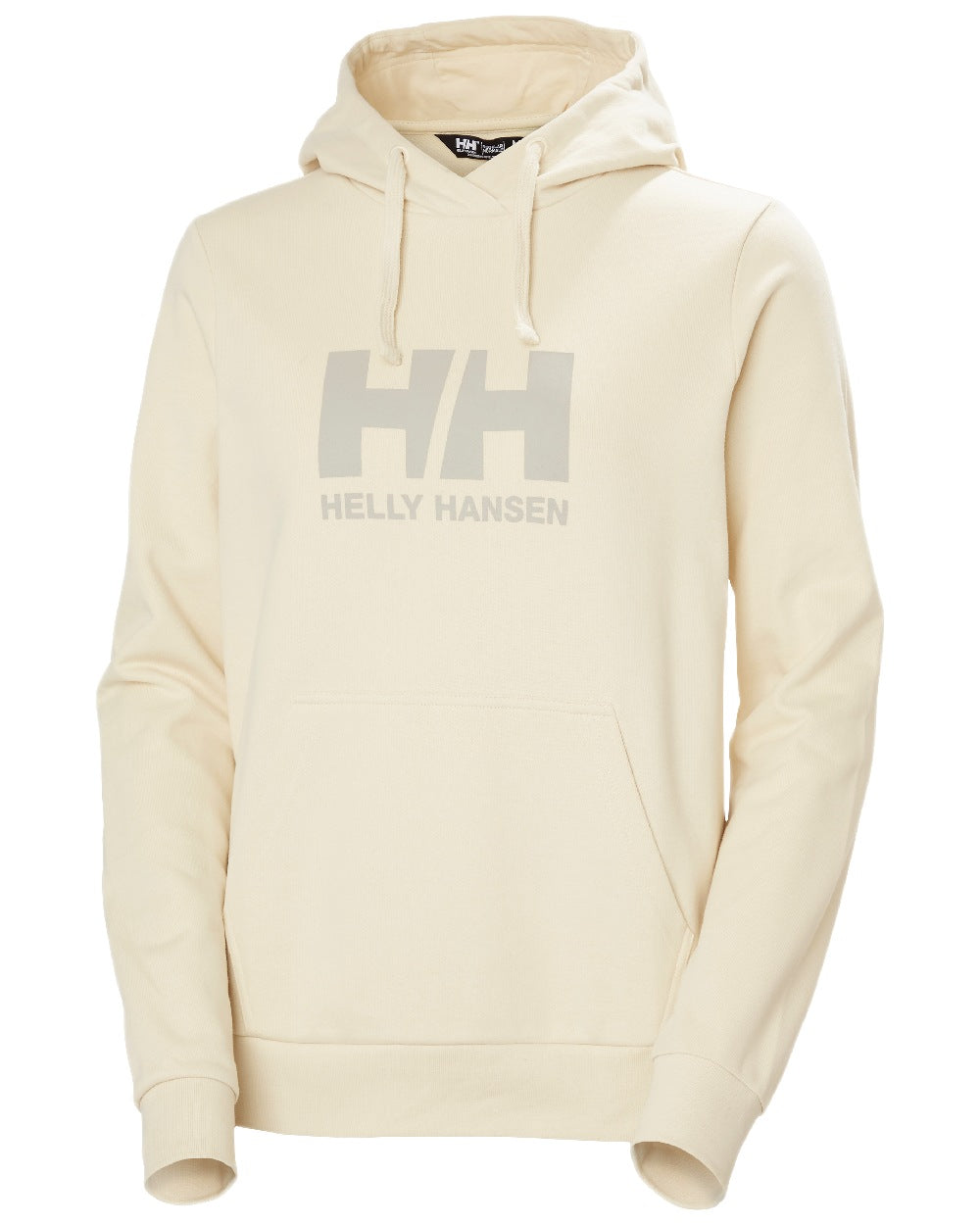 Cream Coloured Helly Hansen Womens Logo Hoodie 2.0 on White Background