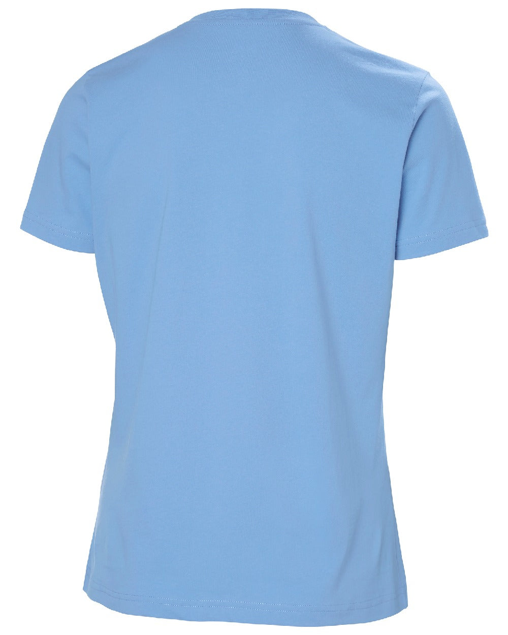 Bright Blue coloured Helly Hansen Womens Logo T-Shirt on white background 