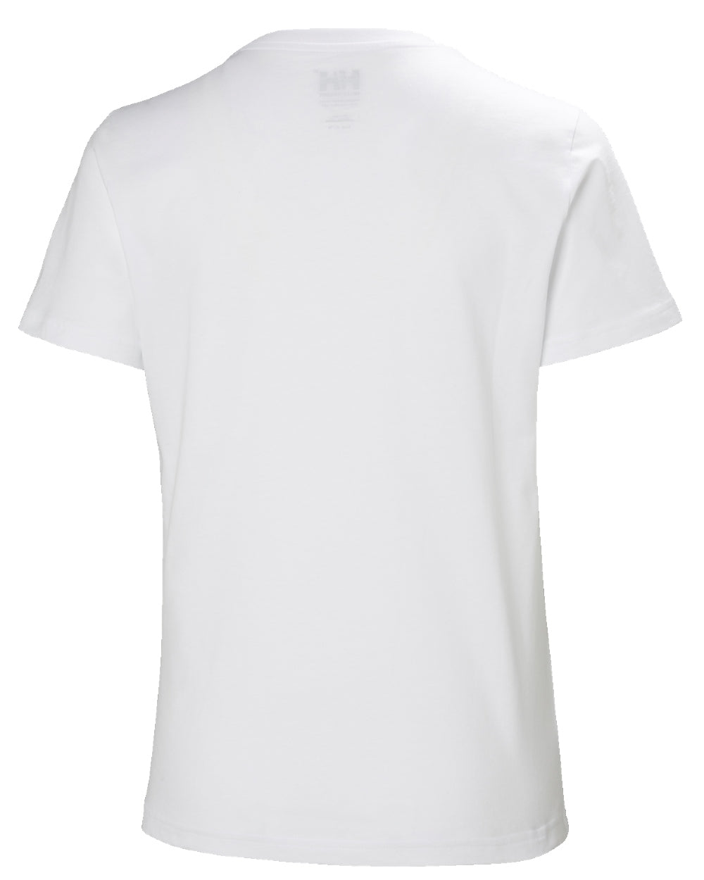 White coloured Helly Hansen Womens Logo T-Shirt on white background 