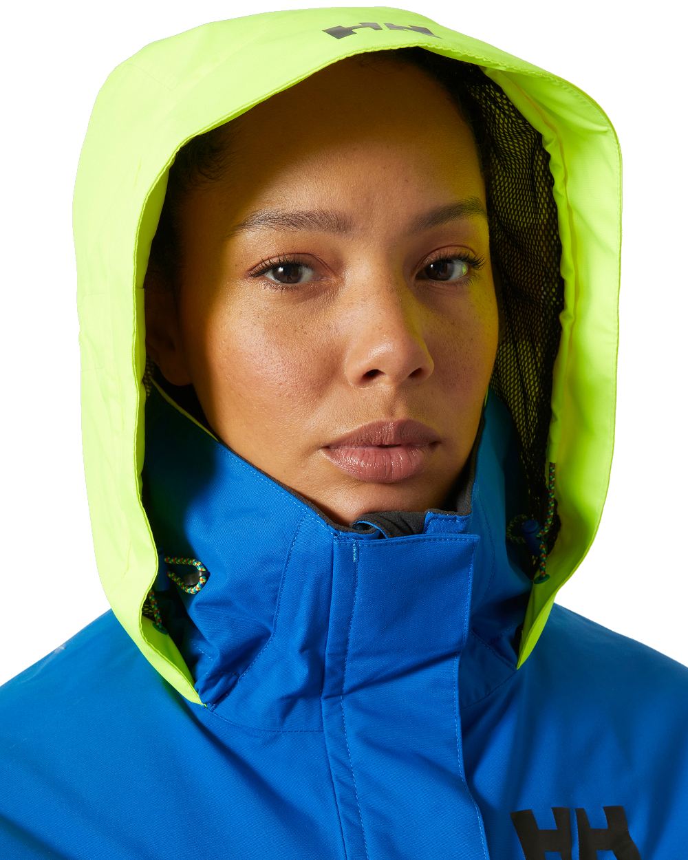 Ultra Blue coloured Helly Hansen Womens Pier 3.0 Coastal Sailing Jacket on white background