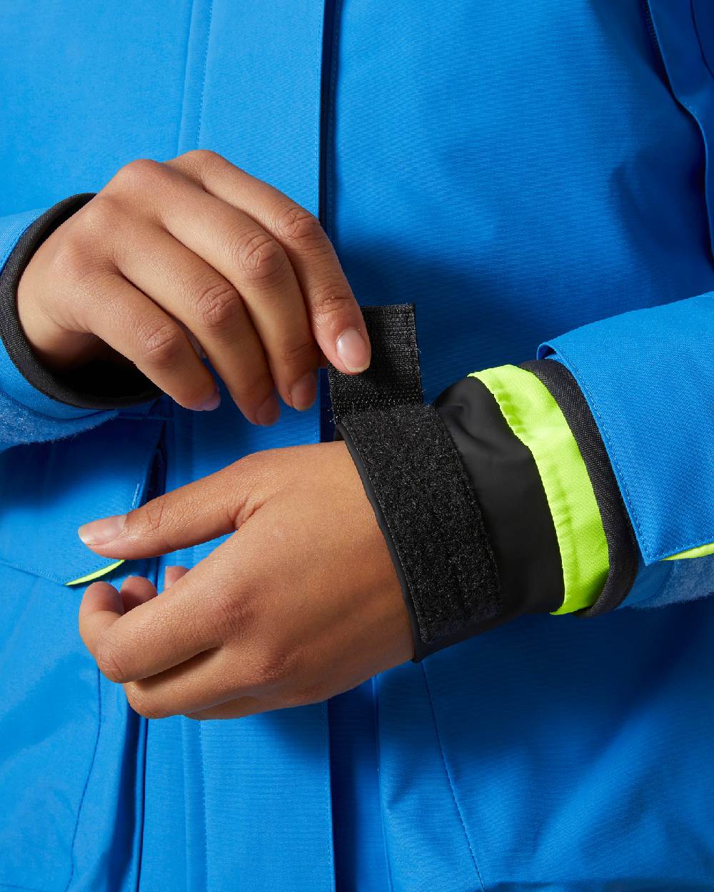 Ultra Blue coloured Helly Hansen Womens Pier 3.0 Coastal Sailing Jacket on white background