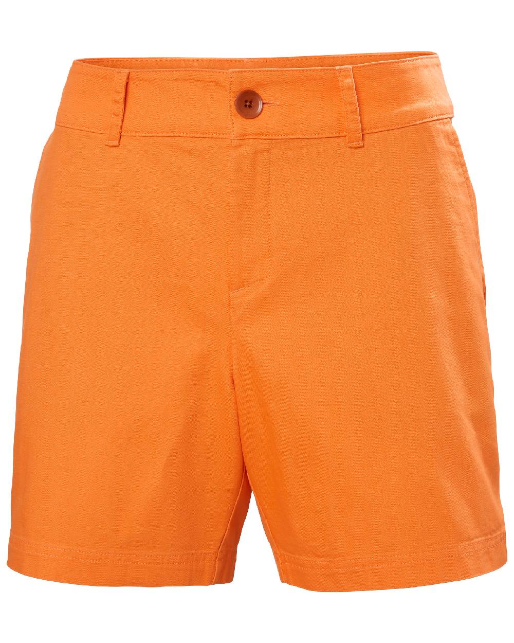 Poppy Orange coloured Helly Hansen Womens Pier Shorts on white background