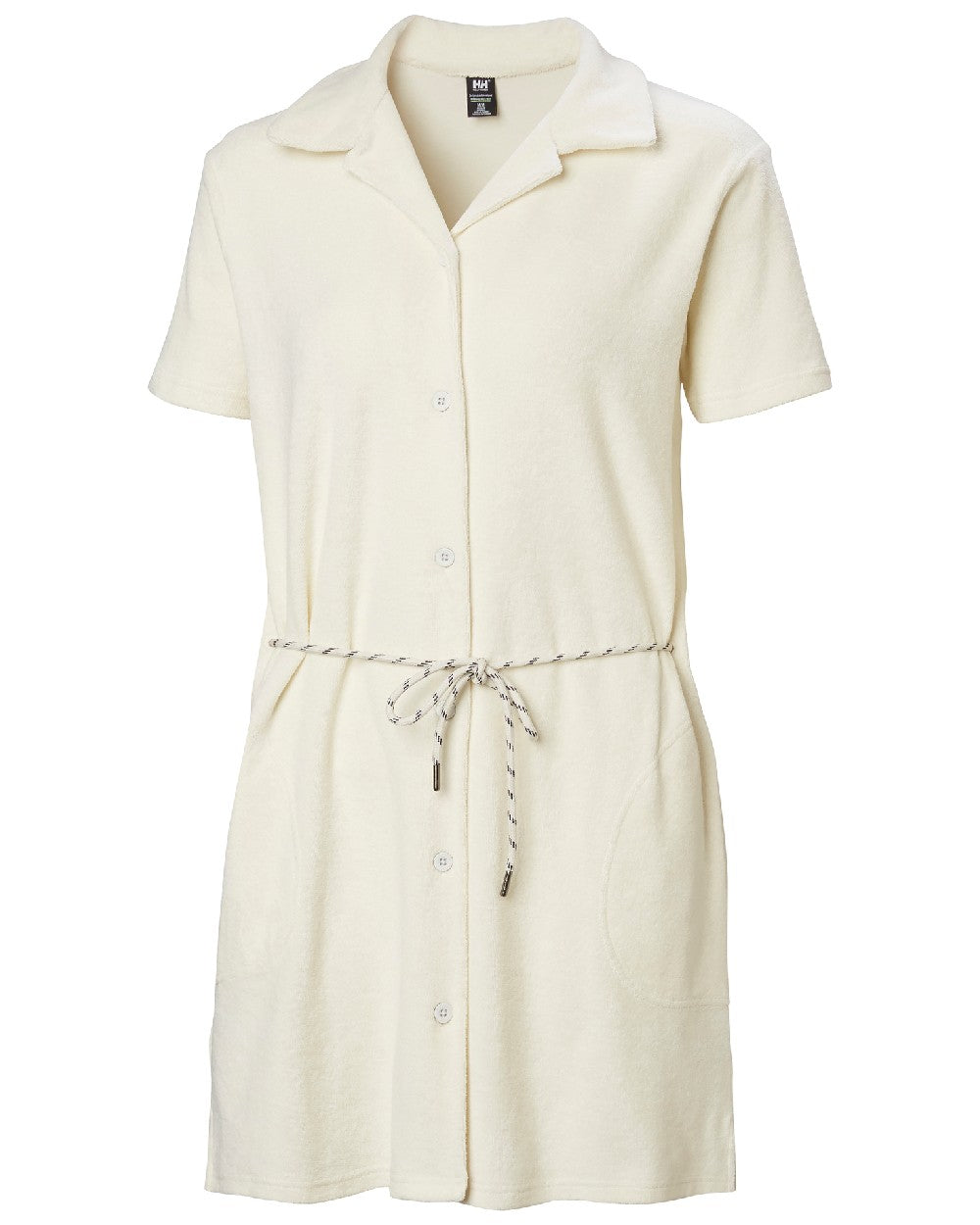 Snow coloured Helly Hansen Womens Siren Towelling Dress on white background