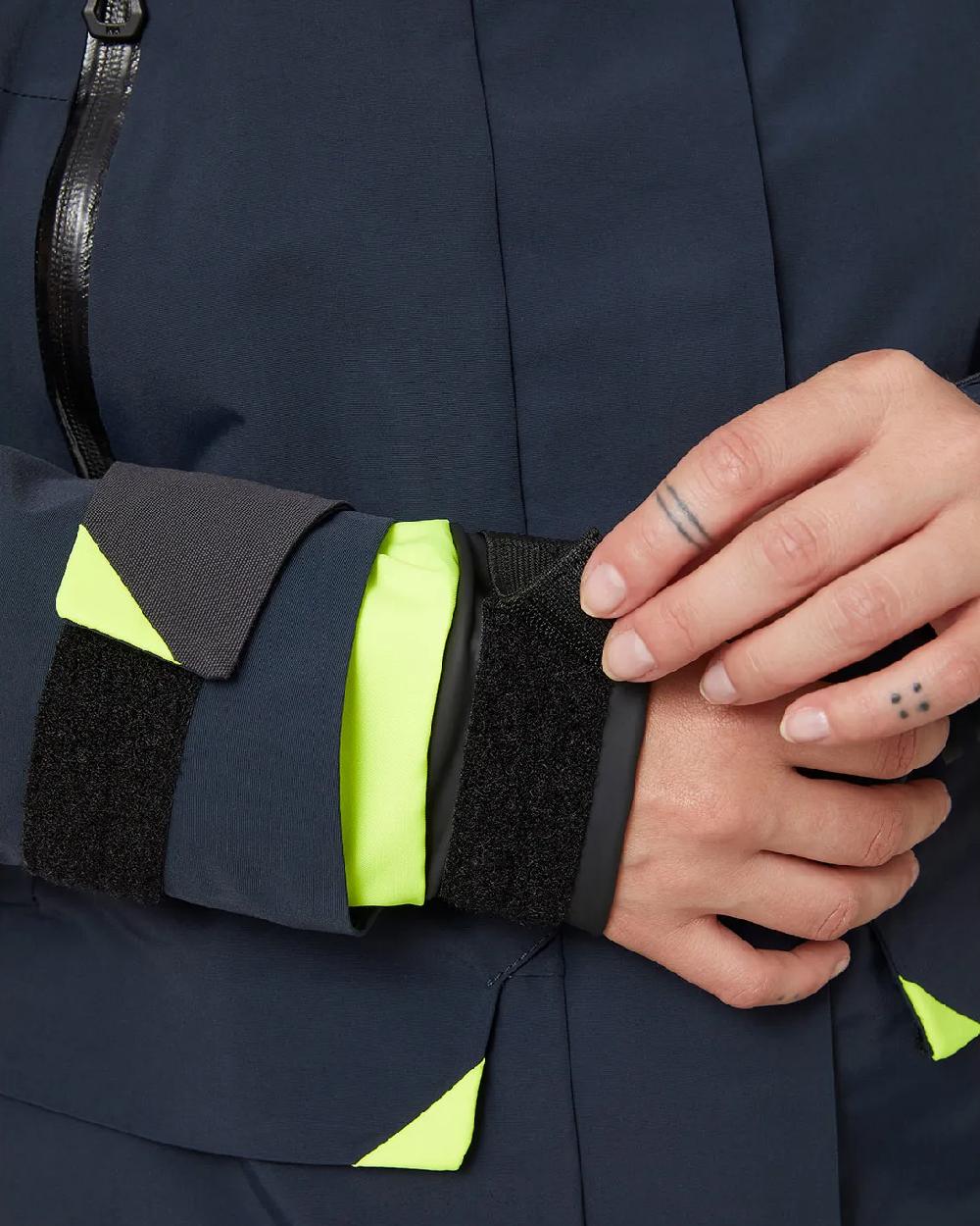 Navy coloured Helly Hansen Womens Skagen Offshore Sailing Jacket on white background