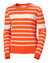 Flame Stripe Coloured Helly Hansen Womens Skagen Sweater 2.0 On A White Background #colour_flame-stripe