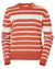 Terracotta Stripe Coloured Helly Hansen Womens Skagen Sweater 2.0 On A White Background #colour_terracotta-stripe