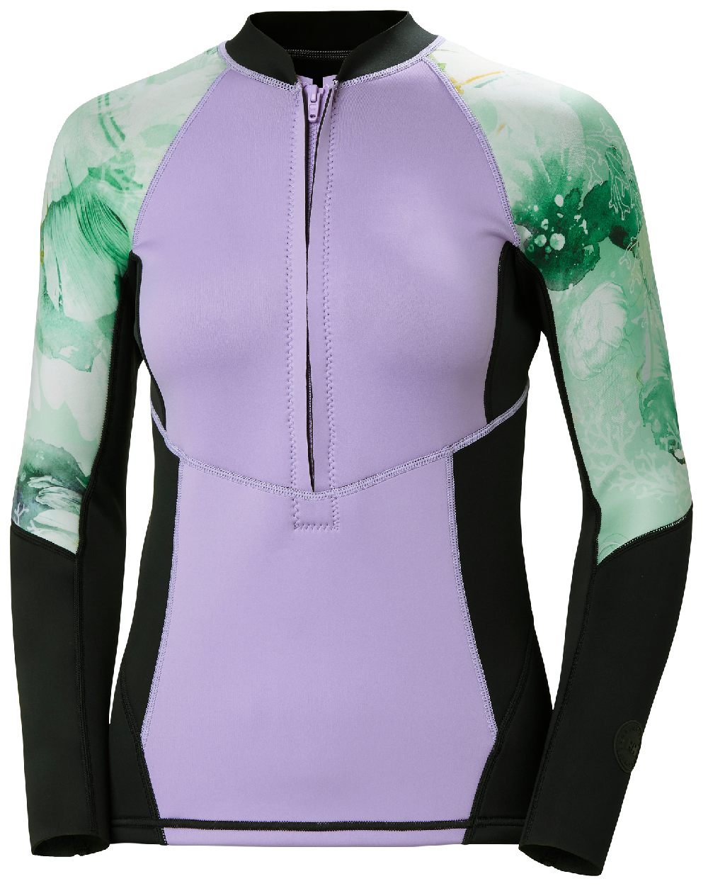 Jade Esra coloured Helly Hansen Womens Waterwear Half Zip Jacket on white background