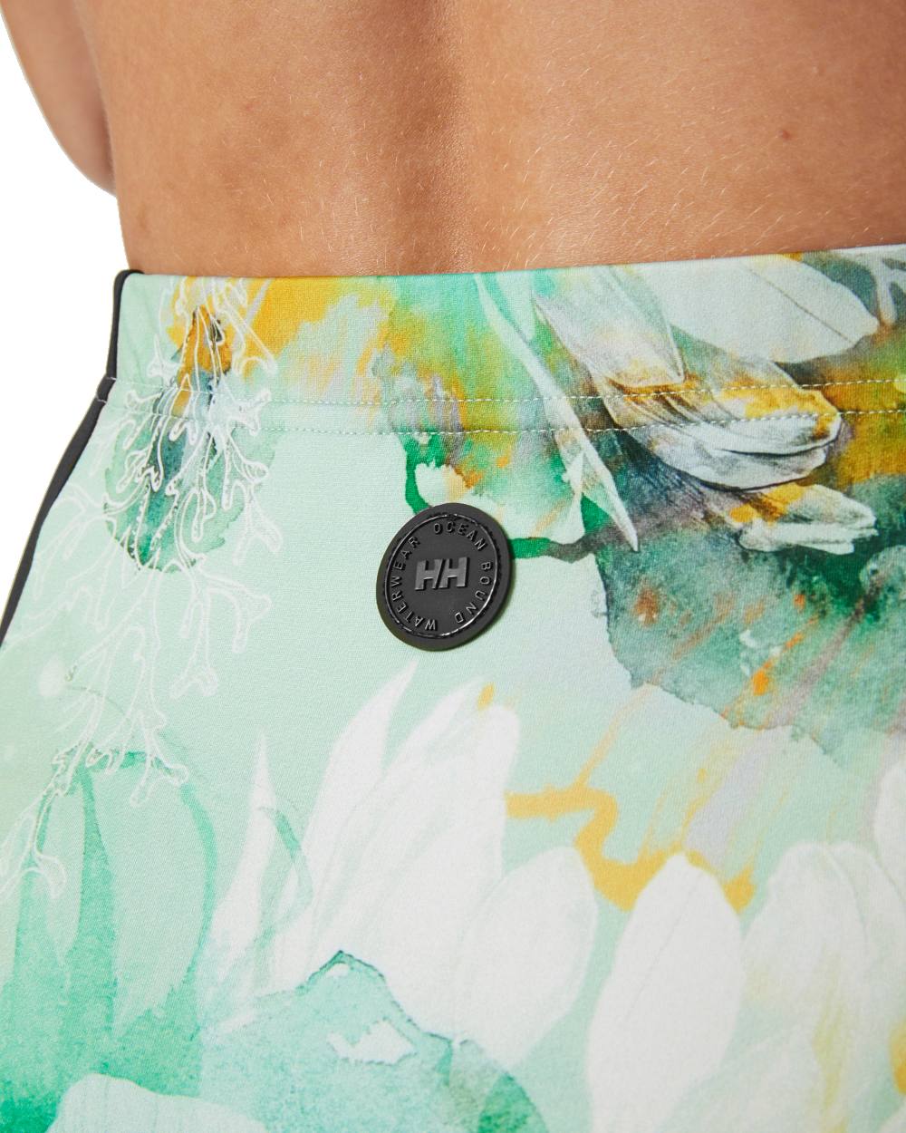 Jade Esra coloured Helly Hansen Womens Waterwear High Waist Bottom on white background 