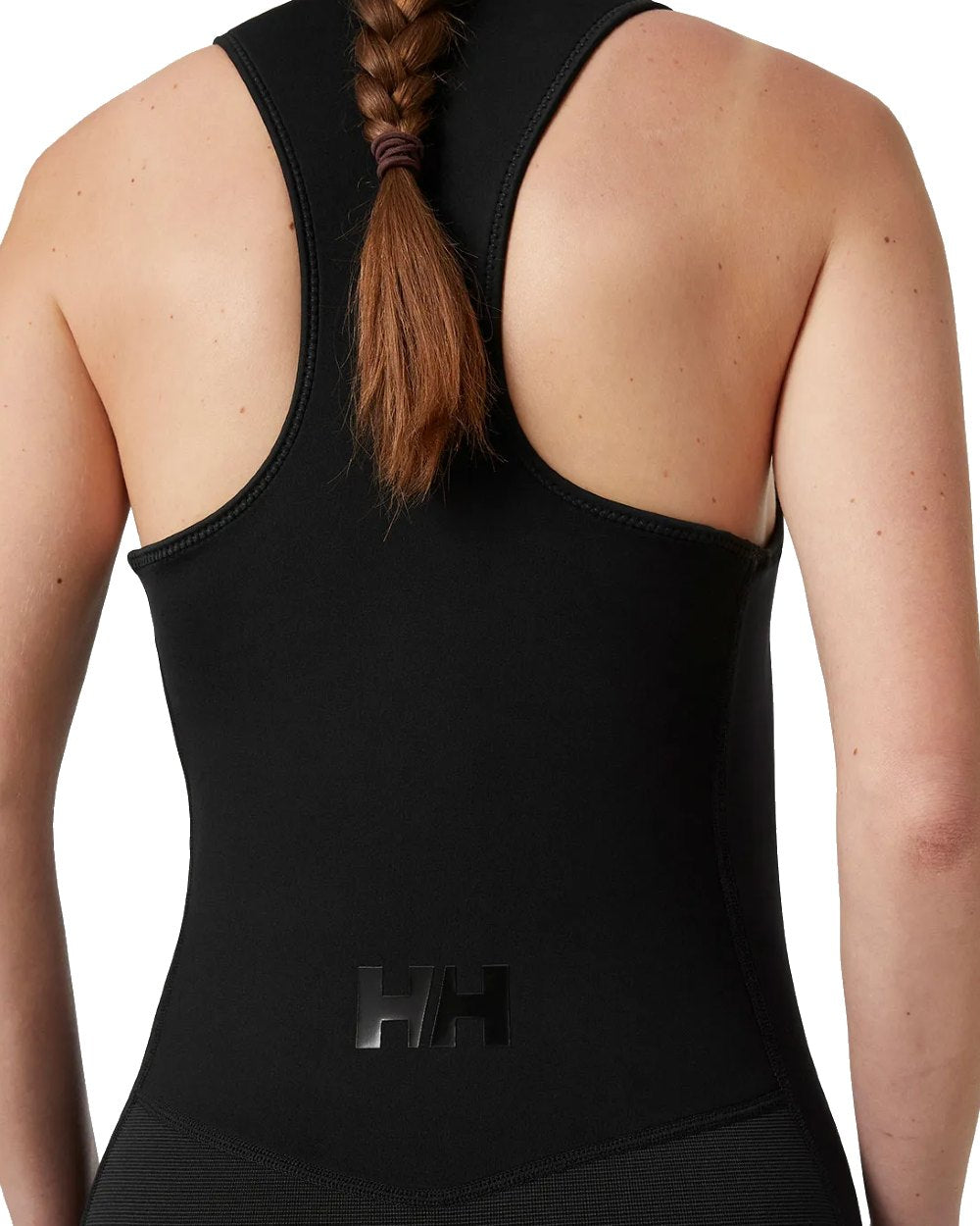 Black coloured Helly Hansen Womens Waterwear Salopette 2.0 on white background
