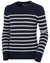 Navy coloured Helly Hansen Womens Molene Wool Sweater on white background #colour_navy