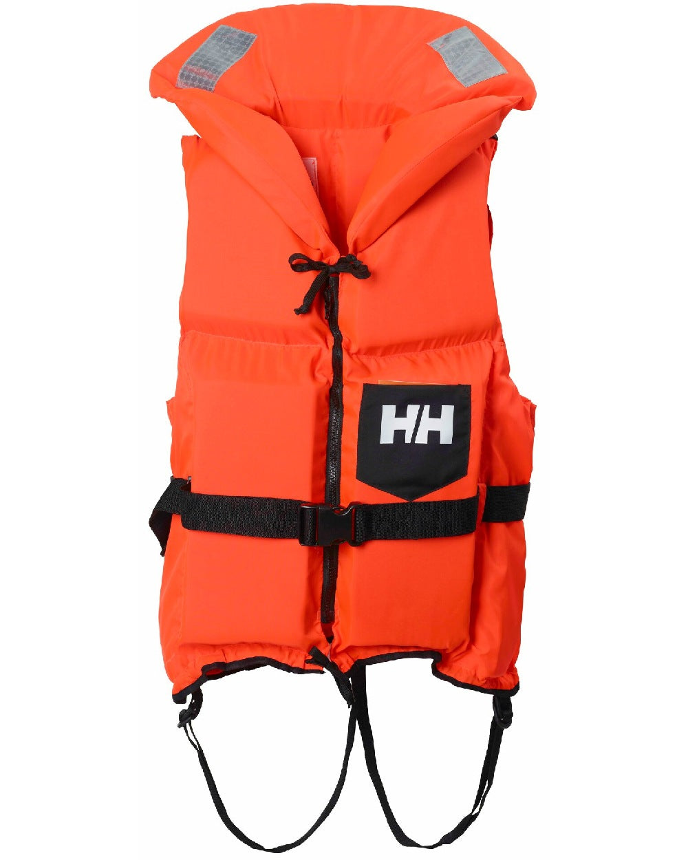 Fluor Orange coloured Helly Hansen Navigare Comfort Life Jacket on white background 