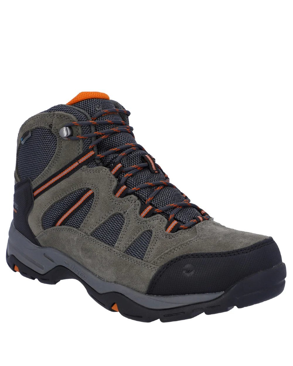 Charcoal Graphite Coloured Hi-Tec Mens Bandera II Wide Boots On A White Background
