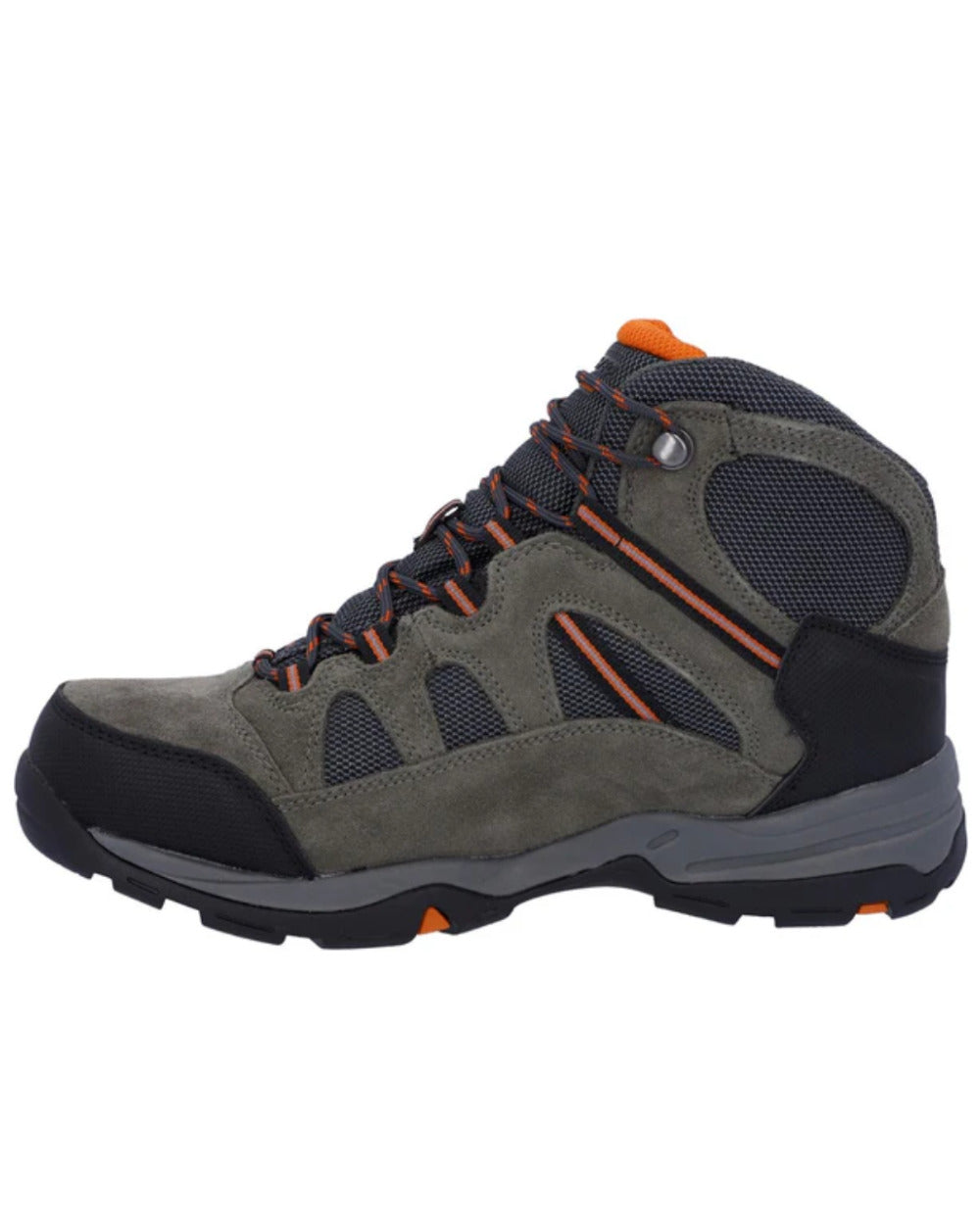 Charcoal Graphite Coloured Hi-Tec Mens Bandera II Wide Boots On A White Background